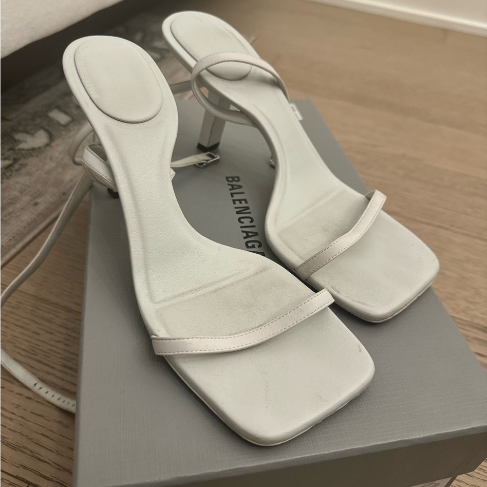 White Balenciaga Void Sandal